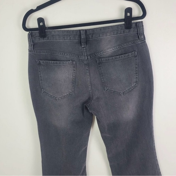 Free People We The Free Vintage Flare Jeans Black Size 28 Mid Rise Raw Hem - Picture 8 of 12